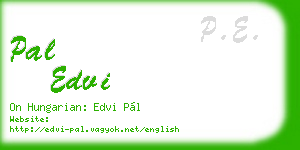 pal edvi business card